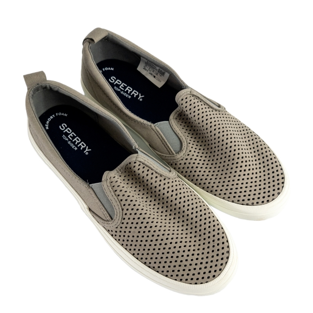 Sperry Crest Twin Gore Perforated Slip-on Sneakers Grey - Picture 7 of 11